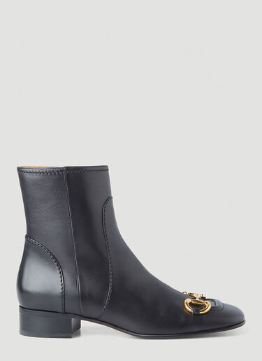 Gucci Horsebit Baby Boots Black guc0247104