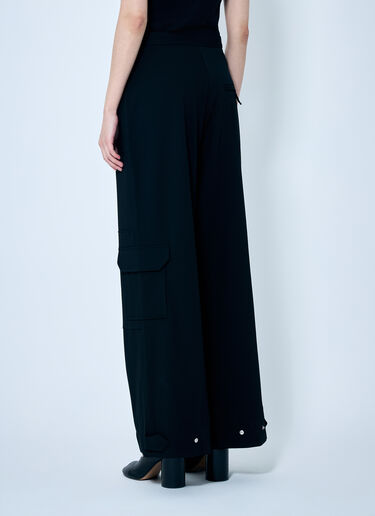 GANNI Solid Twill Suiting Cargo Pants Black gan0259021