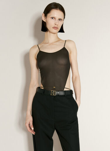 Saint Laurent 카상드르 자석 벨트 블랙 sla0256018