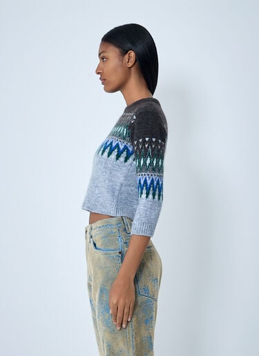 Fair Isle Knit Sweater Acne Studios Fair Isle Knit Sweater Grey acn0262010