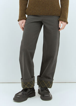 Burberry Cotton Carpenter Pants Grey bur0158002