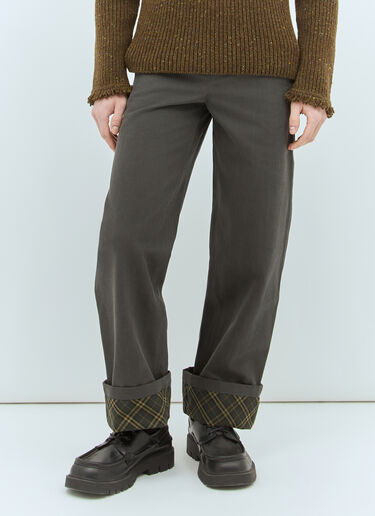Burberry コットンカーペンターパンツ グレー bur0158002