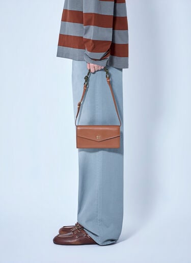 LN-CC® - Miu Miu: Cord Shoulder Strap Leather Wallet - Brown Miu Miu Cord Shoulder Strap Leather Wallet Brown miu0264210