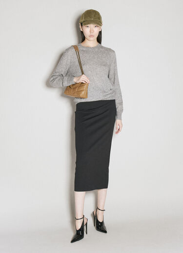 Saint Laurent Cashmere-And-Silk Sweater Grey sla0255035