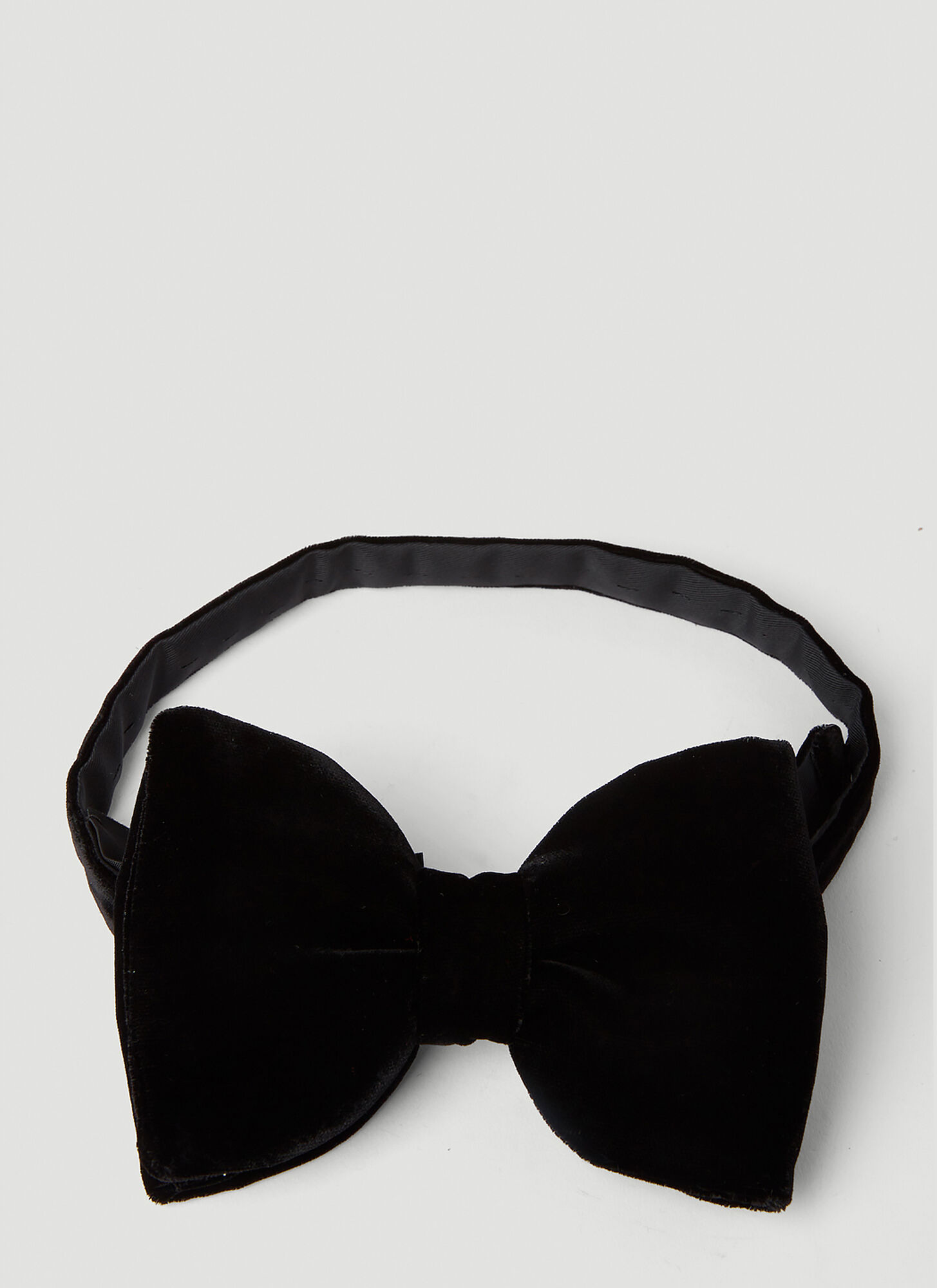 Saint Laurent Maxi Bow Tie Female Black In Nero