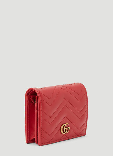 Gucci GG Marmont Card Case Wallet Red guc0243134