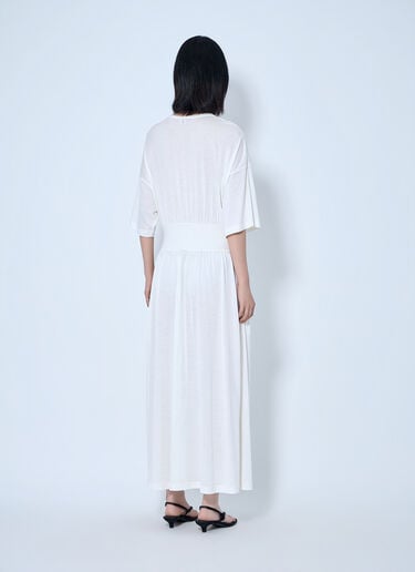 Toteme Cotton Silk Tee Dress White tot0265072