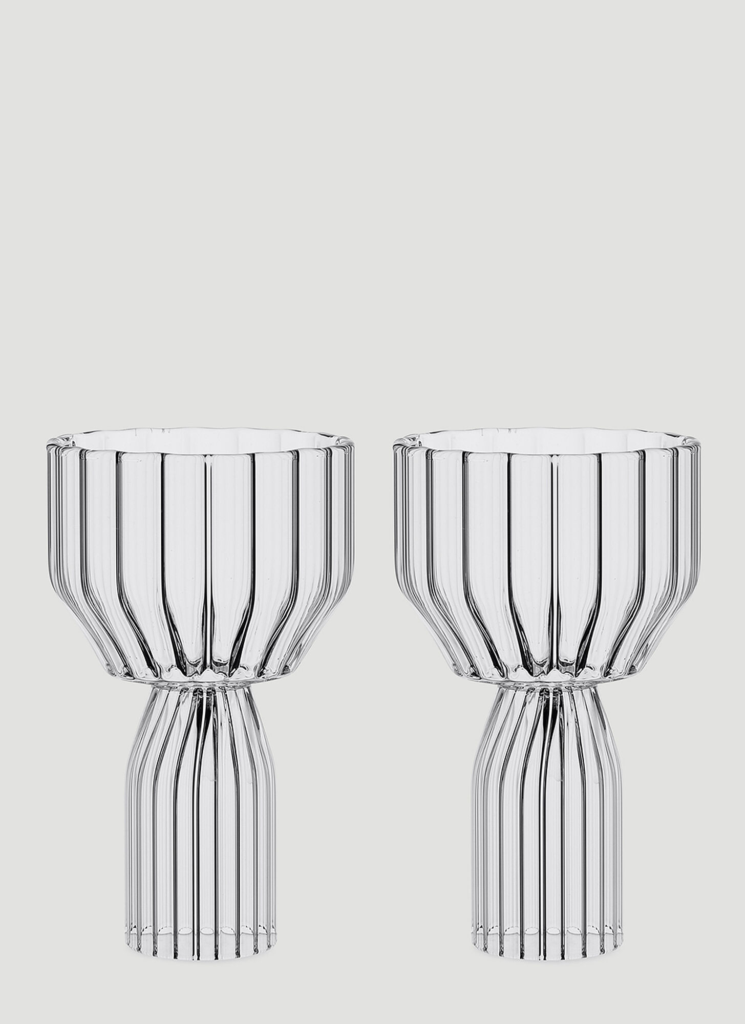 FFERRONE DESIGN SET OF TWO MARGOT WATER GOBLETS 