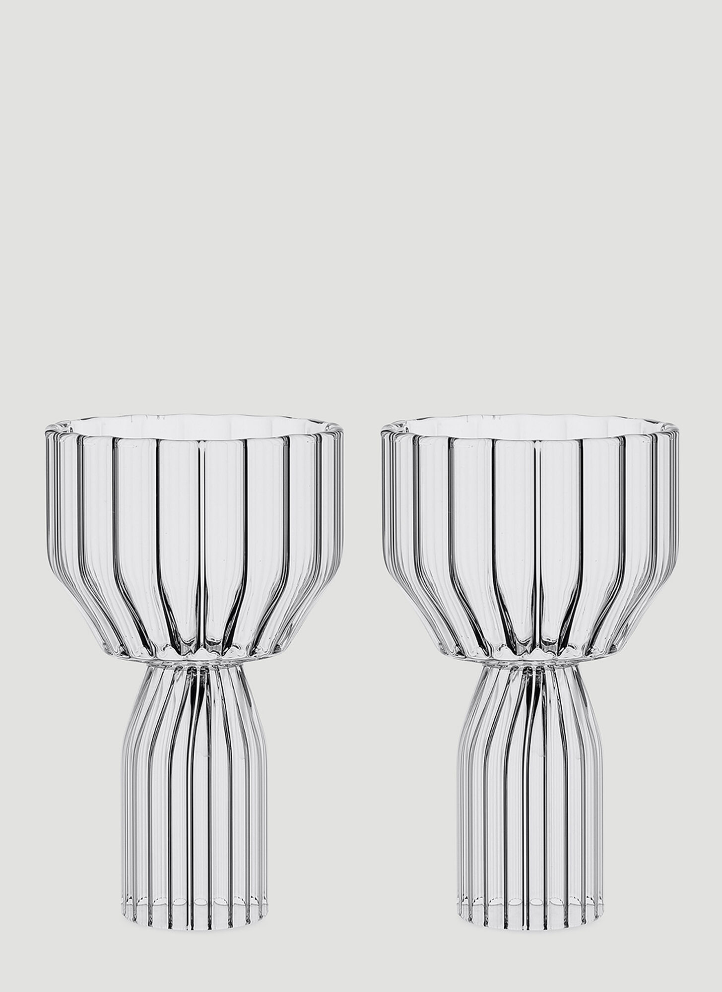 Fferrone Design Set Of Two Margot Water Goblets In Transparent