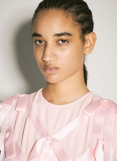 Prada Sablé Midi Dress Pink pra0258056