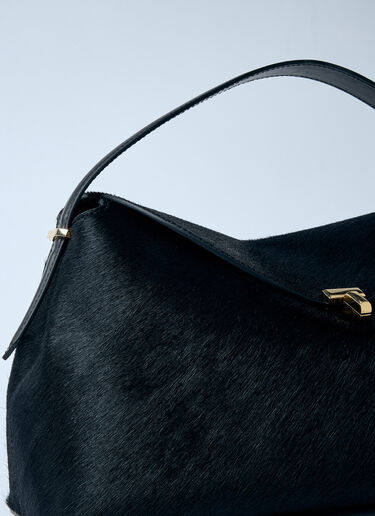 TOTEME T-Lock Pony Hair Top-Handle Bag Black tot0259031