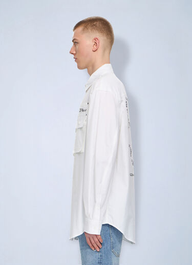 LN-CC® - Off-White: Type Arrow Poplin Overshirt - White Off-White Type Arrow Poplin Overshirt White ofw0164192