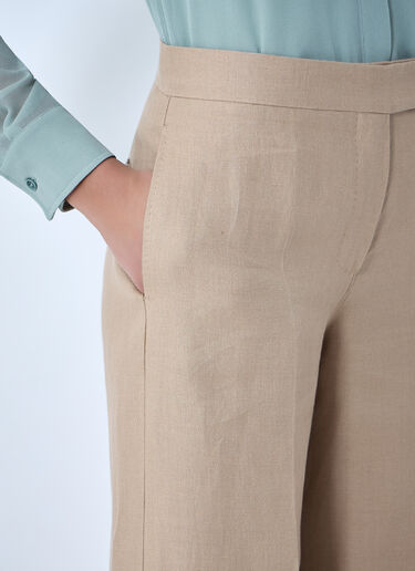 Max Mara High-Waisted Wide-Leg Trousers Beige max0264301