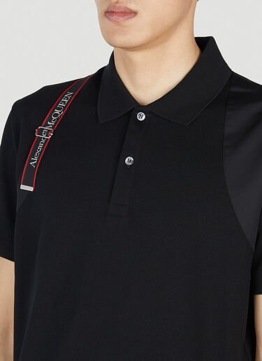 Alexander McQueen Harness Polo Shirt Black amq0151034