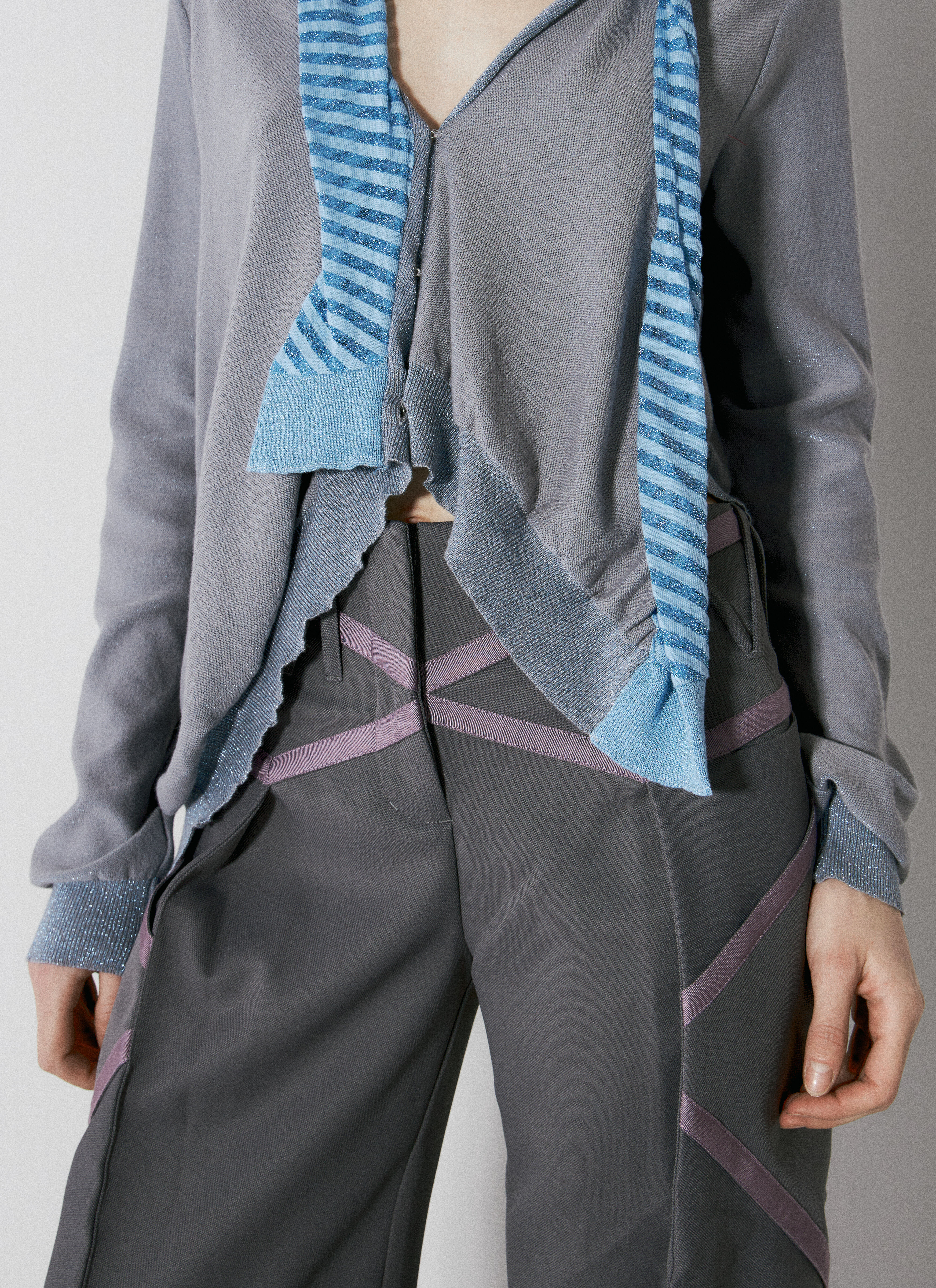 kiko kostadinov arovaカーディガン 38 Kiko Kostadinov Arova Knit Cardigan en Grey pour femme | LN-CC®