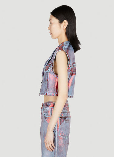 Metallic Foil Vest Top GANNI Metallic Foil Vest Top Red gan0252025