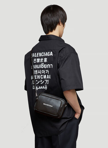 Balenciaga Everyday 皮革斜挎包 黑 bal0143074