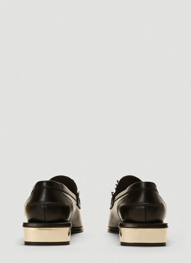 Alexander McQueen Stud-Embellished Leather Loafers Black amq0241054