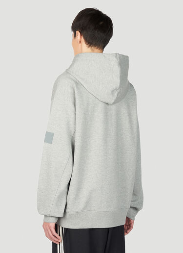 Y-3 Logo Print Hooded Sweatshirt Grey yyy0352024