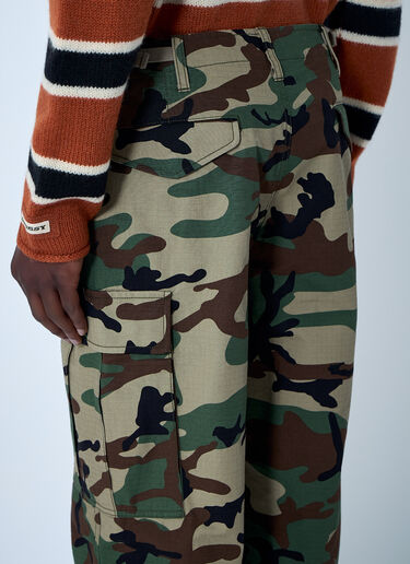Stüssy Cargo Trousers in Camouflage Weave Green sts0164011