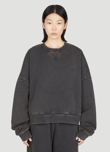 Boxy Crewneck Sweatershirt Entire Studios Boxy Crewneck Sweatershirt Black ent0353004