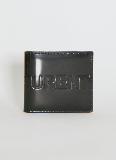 Dries Van Noten デボス加工ロゴ イースト/ウェスト ウォレット ブラック dvn0154043