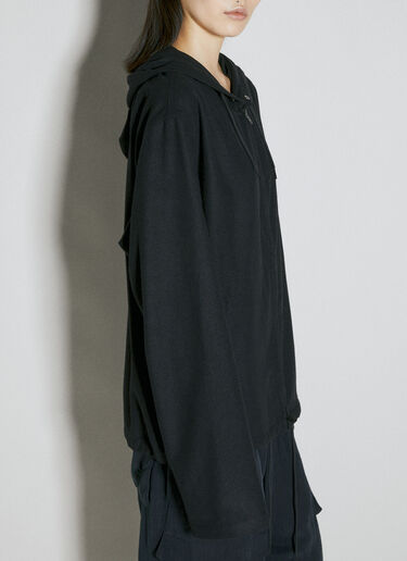 Flannel Hooded Sweatshirt Y-3 Flannel Hooded Sweatshirt Black yyy0354005
