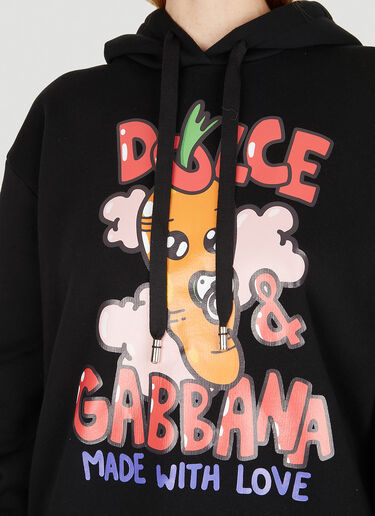 Dolce & Gabbana Sweet Bunny 후드 스웻셔츠 블랙 dol0250052