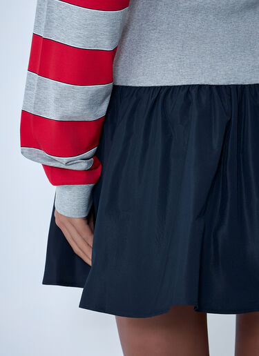 Miu Miu Gathered Mini Skirt Blue miu0263061