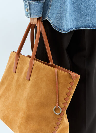 Bottega Veneta Large Cabat Suede Tote Bag Camel bov0257057