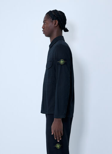 Stone Island Logo Patch Shirt Black sto0164001
