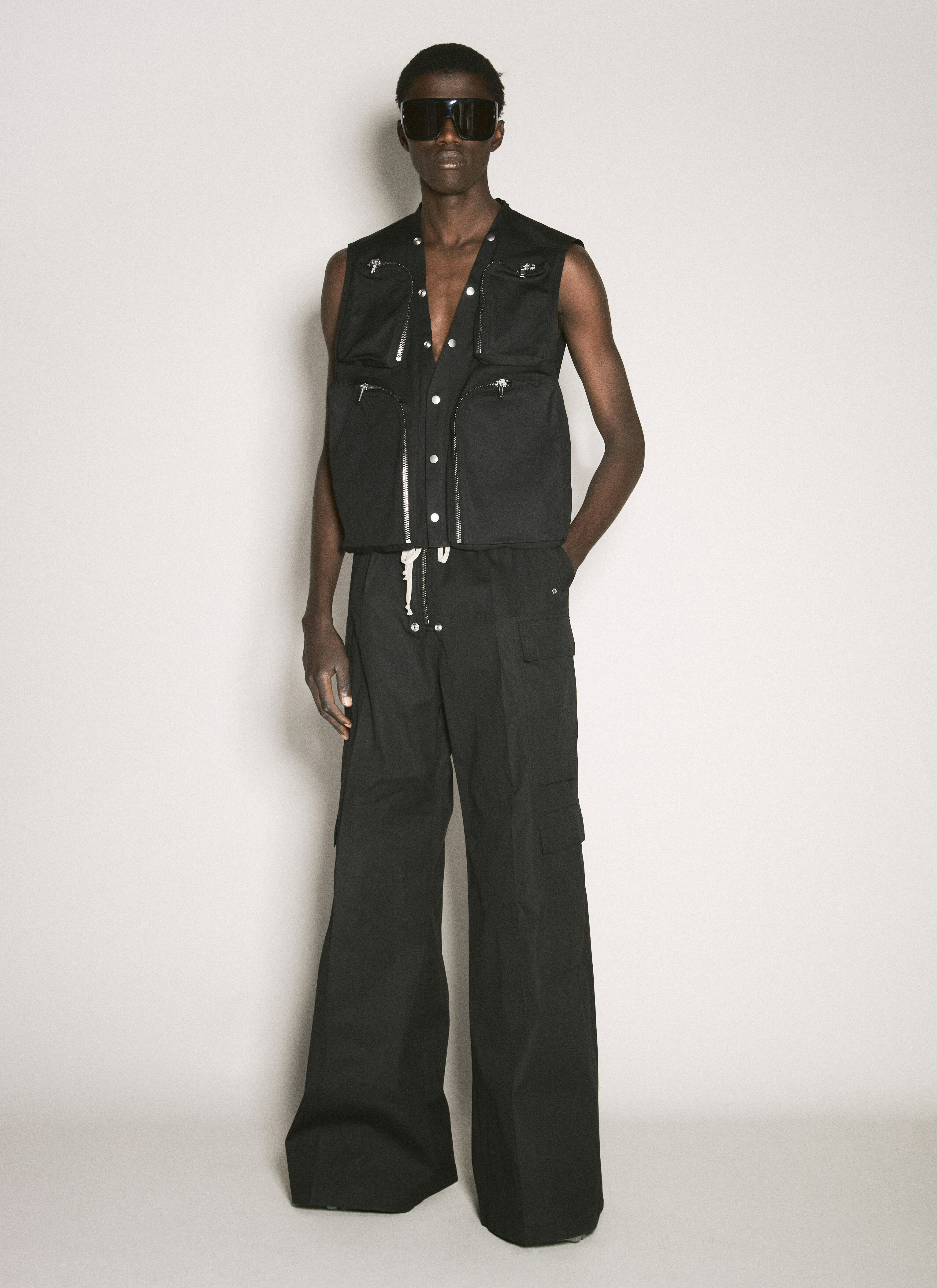 Rick Owens Men's' Porterville Cargo Vest in Black | LN-CC®