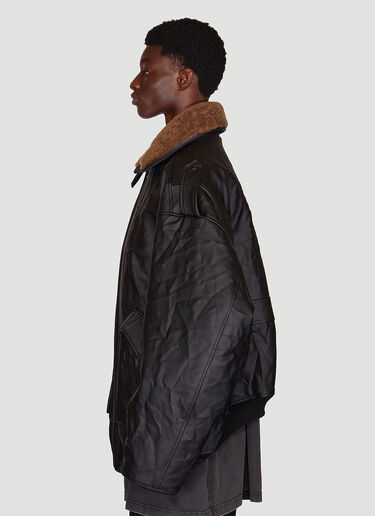 Balenciaga Worn Out Bomber Jacket Black bal0148047