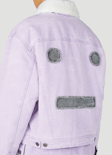Acne Studios 方脸贴饰帆布夹克 粉紫色 acn0253012