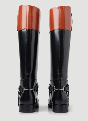 Gucci Zelda Harness Knee High Riding Boots Black guc0247103