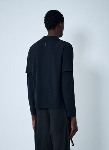 Layered Knit T-Shirt J.L-A.L Layered Knit T-Shirt Black jla0162006