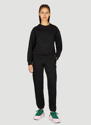 Moncler Embossed Logo Sweatshirt Black mon0254038