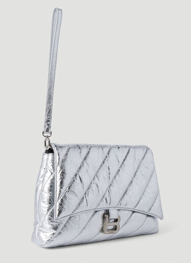 Balenciaga Crush Pochette Clutch Bag Silver bal0252024