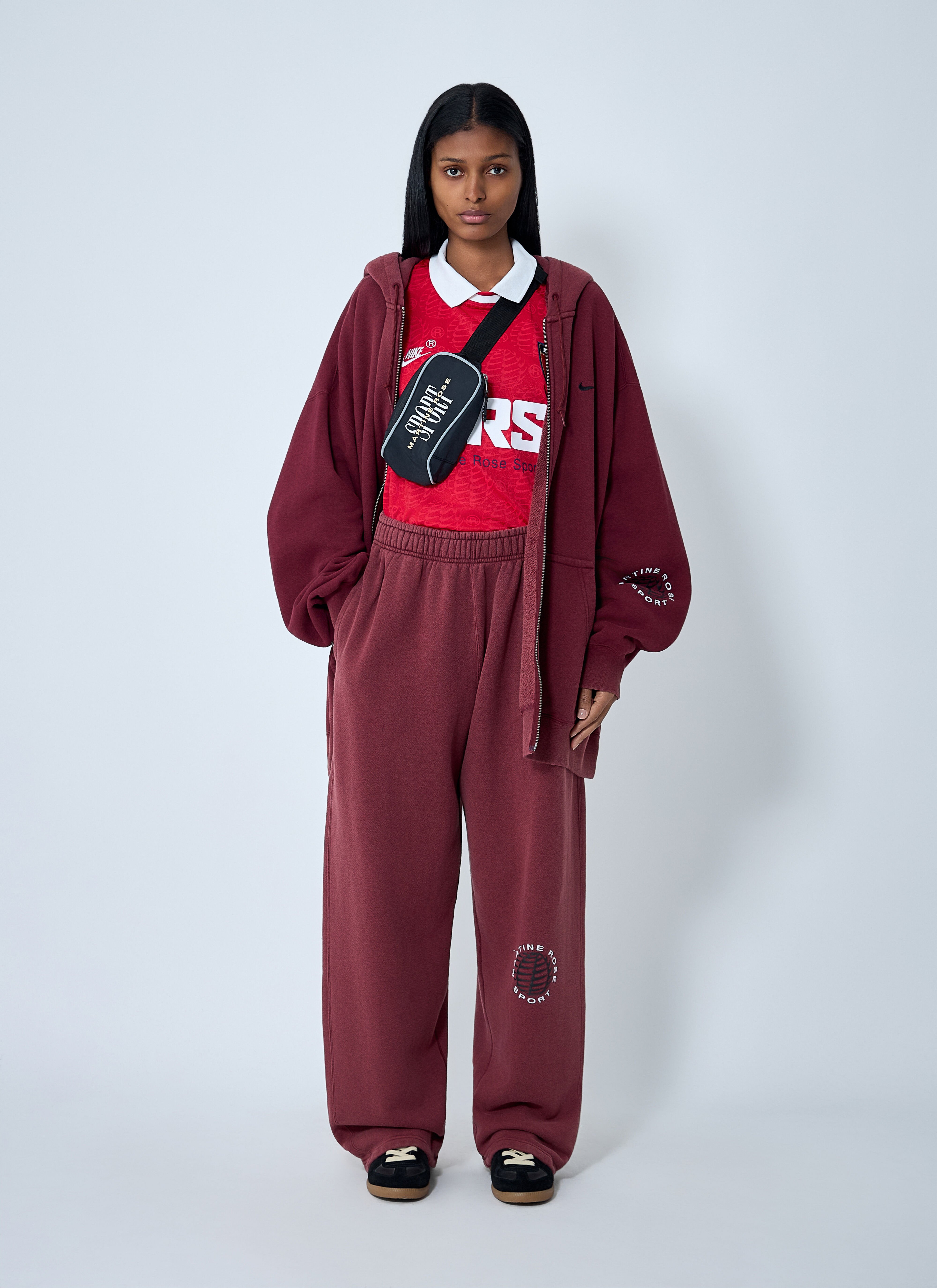 Nike x Martine Rose Women's' Logo Motif Track Pants in Red | LN-CC®