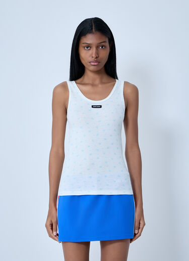 Striped Tank Top Miu Miu Striped Tank Top Blue miu0263014