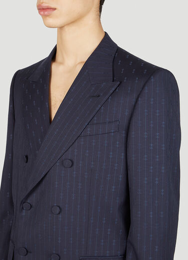 Gucci Horsebit Tailored Blazer Dark Blue guc0151067