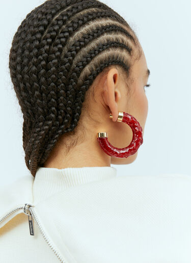 Les Créoles Confiture ピアス。 Jacquemus Les Créoles Confiture ピアス。 レッド jac0254108