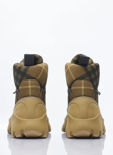 Burberry Check Scoot Trek Boots Green bur0158010