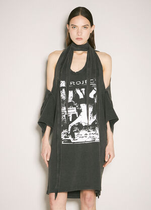 Salomon x Y/Project Multi-Scarf Rock Print Dress Black syp0358001