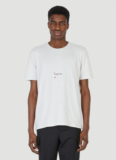 Saint Laurent x © Bruno V. Roels Rive Gauche T-Shirt White sla0147011