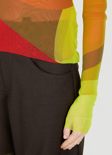 Paula Canovas del Vas Reversible Graphic Mesh Top Multicolour pcd0250007