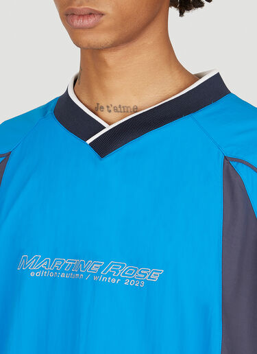 Martine Rose Logo Embroidery Sports Sweater Blue mtr0154003