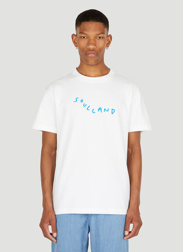 Soulland 마커 로고 티셔츠 화이트 sld0149004