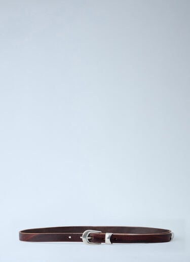 Our Legacy Leather Belt Brown our0164008