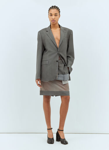 Maison Margiela 层叠中长半身裙 灰色 mla0257007